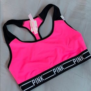 NWT! PINK VS Sport Bar Top S